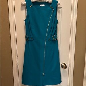 Calvin Klein Teal Sleeveless Dress